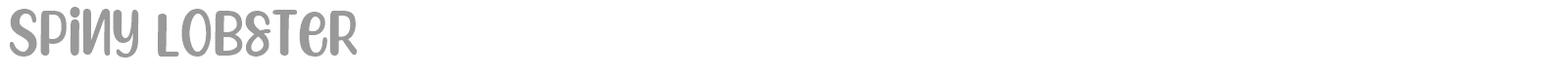 Spiny Lobster font preview
